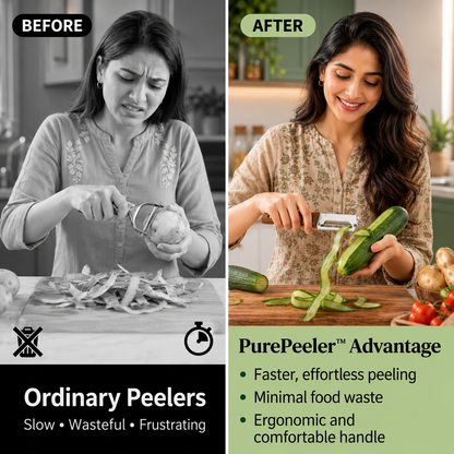 PurePeeler™ – Stainless Peeler | High-Grade Durability | Clean, Precision Peeling + Bottle Opener