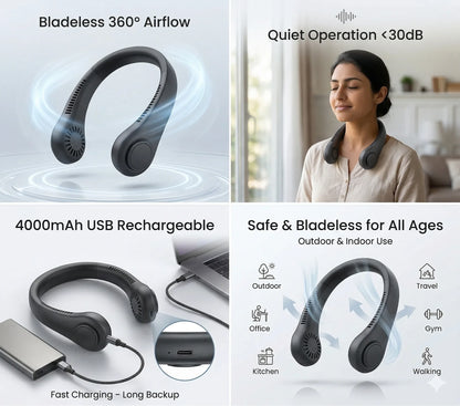 NeckFan™ – Wearable Neck Fan