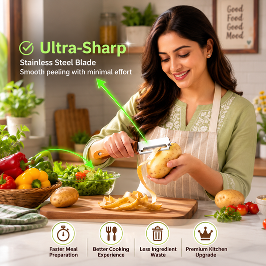 PurePeeler™ – Stainless Peeler | High-Grade Durability | Clean, Precision Peeling + Bottle Opener
