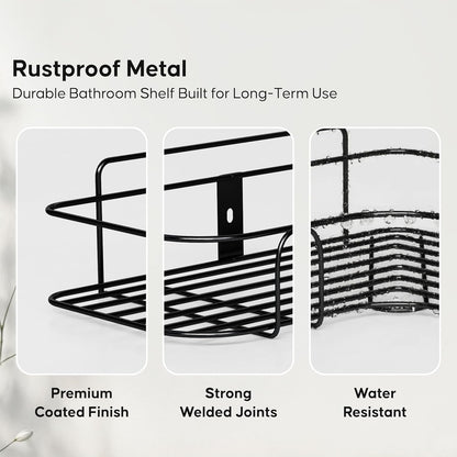 Self-Adhesive Bathroom Corner Shelf for Wall