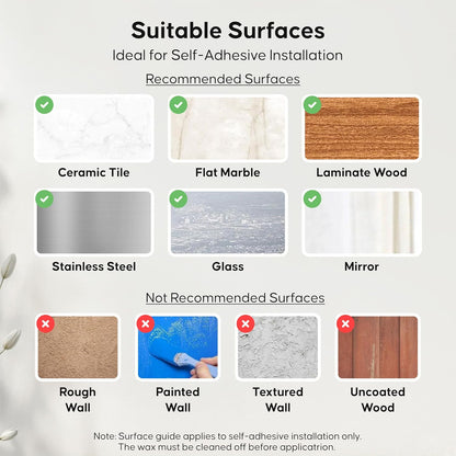 Self-Adhesive Bathroom Corner Shelf for Wall