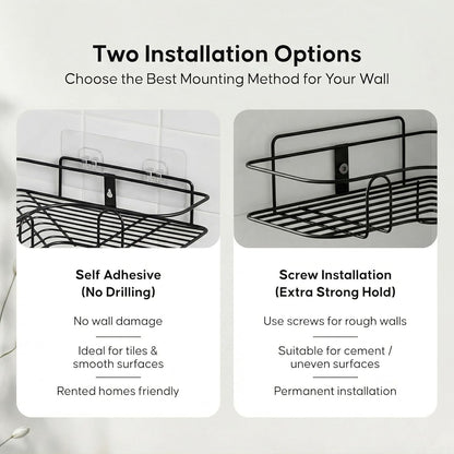 Self-Adhesive Bathroom Corner Shelf for Wall